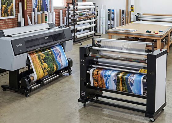 Laminating Speed 0-12mmin Roll To Roll Laminator Top Heated Max Temp 120 Degrees Celsius Commercial Laminating Equipment